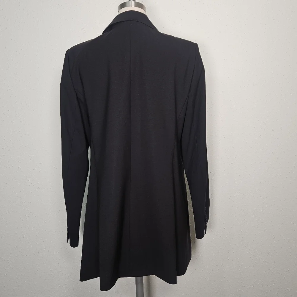 Lafayette 148 New York Virgin Wool Stretch Blazer Black Size 12